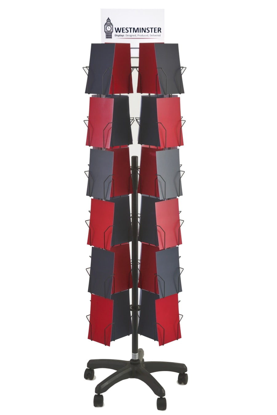 Card Display Stand, Floor Spinner (6"x6" - 72 Pockets)