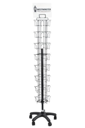 Card Display Stand, Floor Spinner (5"x5" - 32 Pockets)