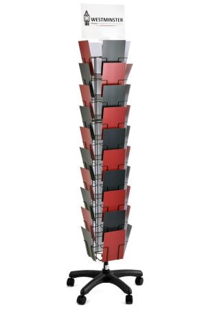 Card Display Stand, Floor Spinner (5"x7" - 40 Pockets)