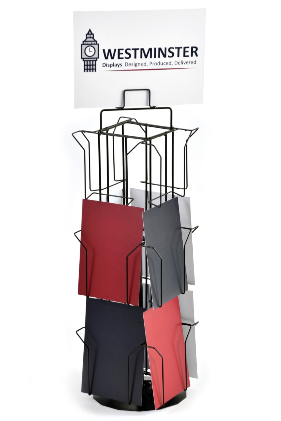 Card Display Stand, Counter Spinner (6"x8" - 12 Pockets)
