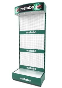 Metal tool display rack