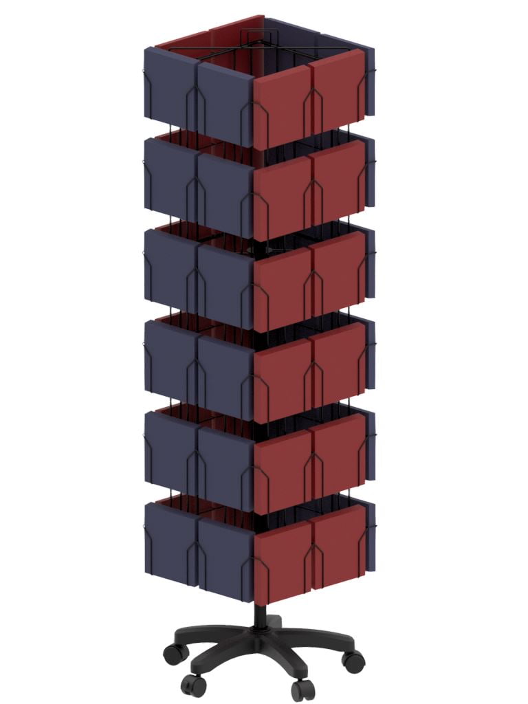 48 Pocket 4 Sided Floor Spinner Display Stand