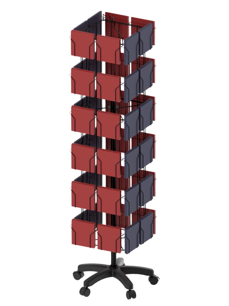 48 Pocket 4 Sided 6x6 Floor Display Stand