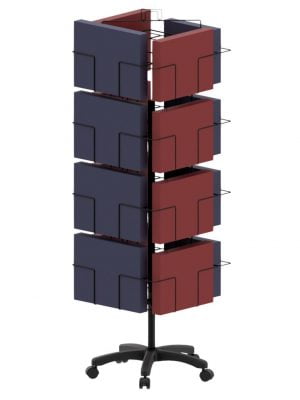 16 Pocket 4 Sided Floor Spinner Display Stand