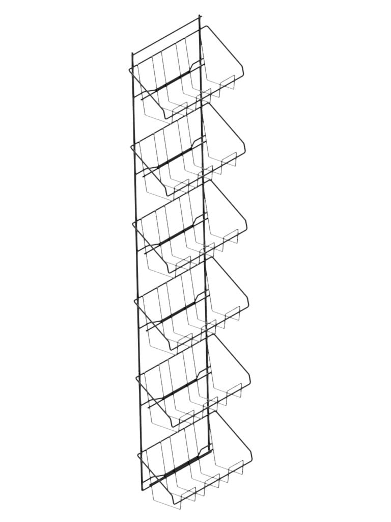 24 Pocket 4 Sided Book & Print Wire Display Stand