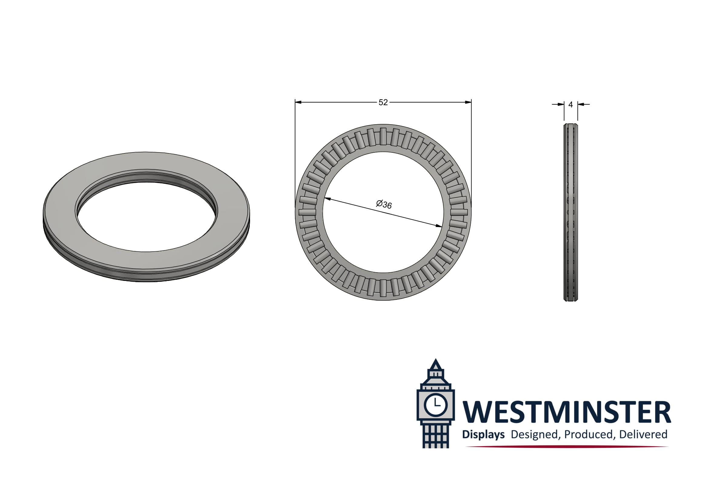 Thrust needle roller bearing