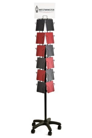 24 pocket 4 sided 6x6 card floor stand