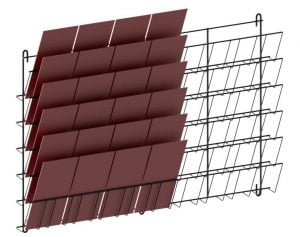 Medical leaflet display wall mounted
