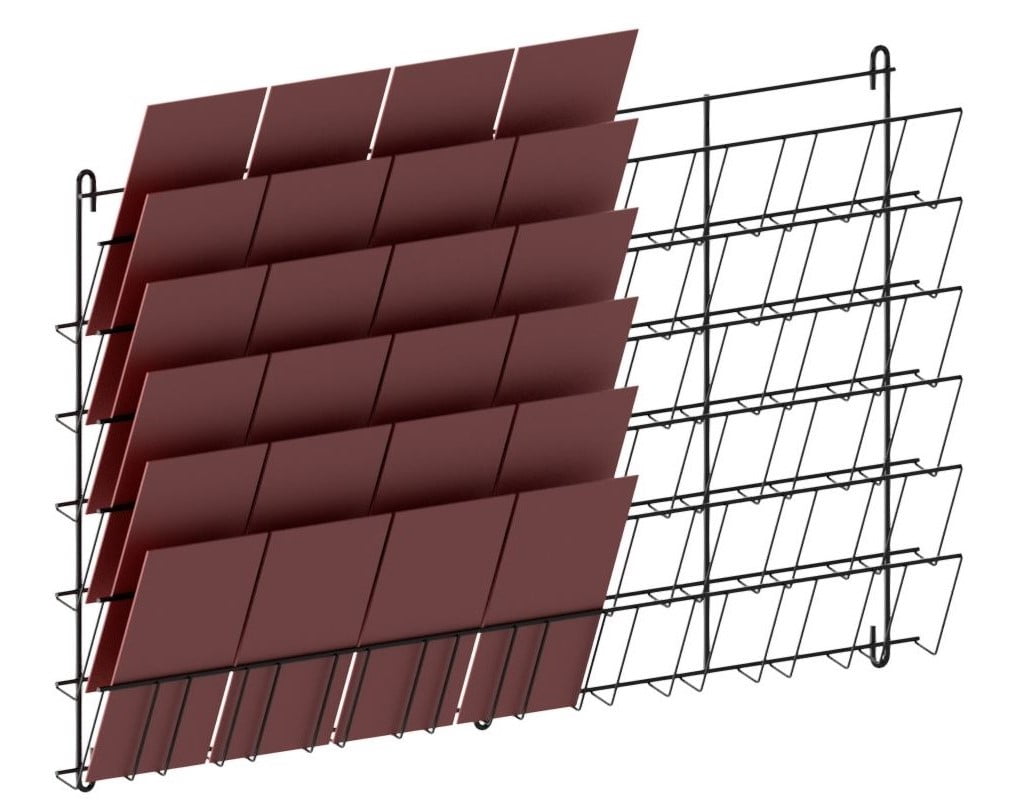 Medical leaflet display wall mounted