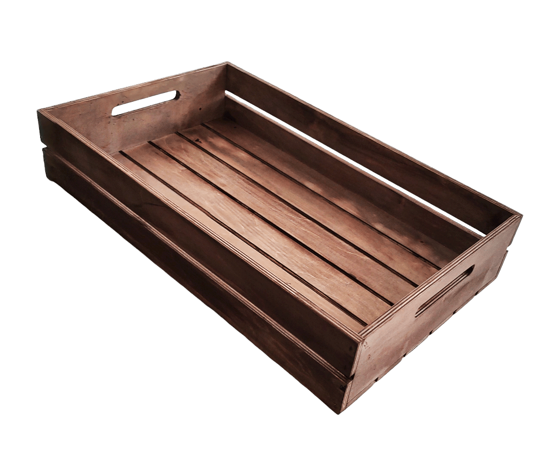 wooden crate display stand