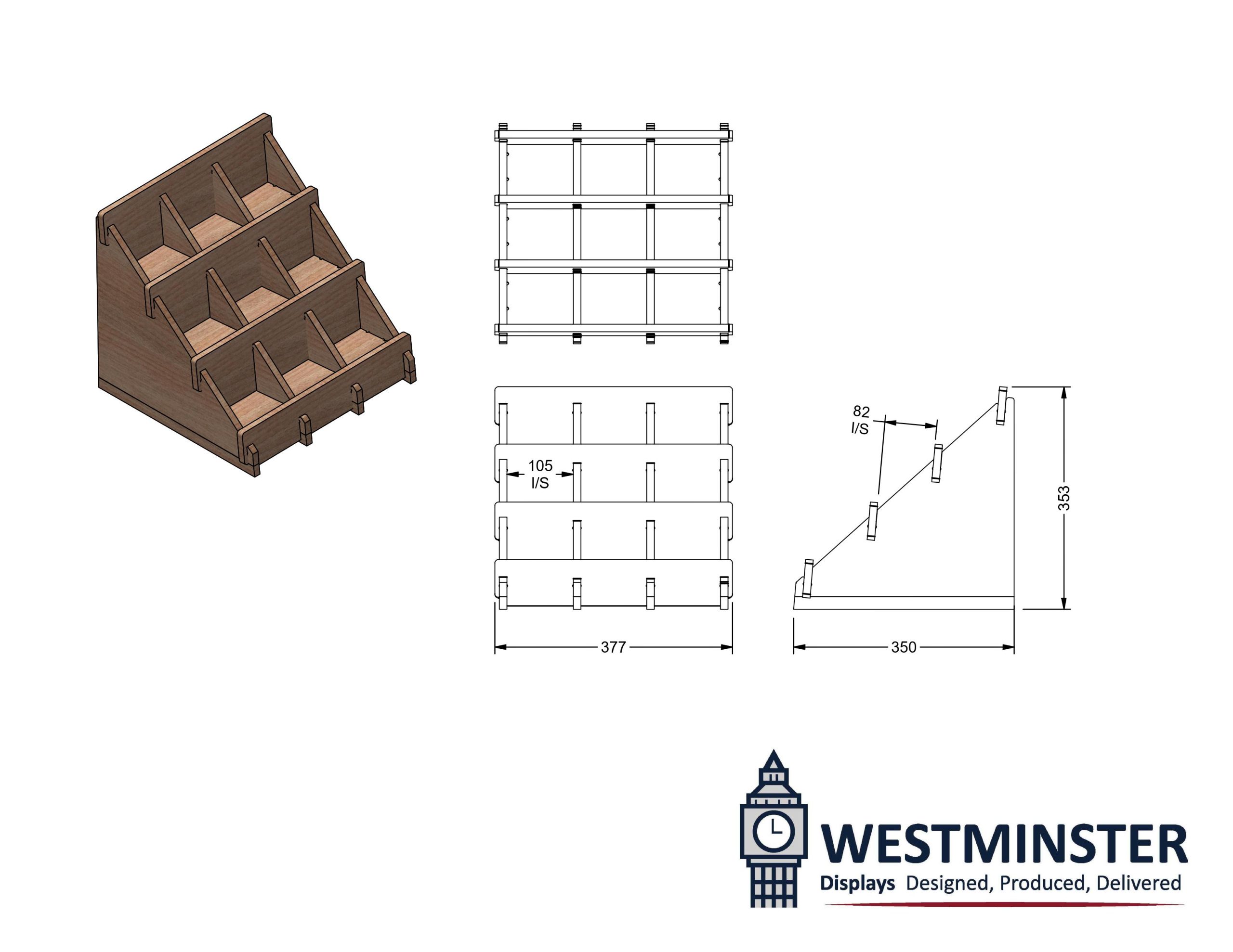 coaster display rack